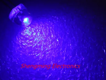 100vnt 5MM Šiaudų Skrybėlę LED Mėlyna super ryškus led šviesos diodų (Led) lempos Išsklaidytos šviesos