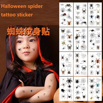 12PCS Naujas Helovinas Voras Tatuiruotės Lipdukai Vaikų Laikinos Tatuiruotės Vaikams, Mini Anime Tatuiruotė Lipdukas Vandeniui Ranka