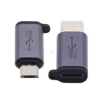 2vnt/daug USB2.0 Maitinimo Duomenų Adapteris su Grandinės Skyles 