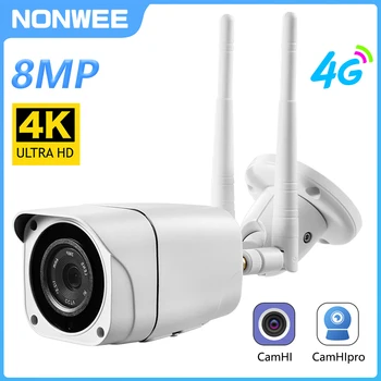 4K/8MP Apsaugos Su 3G 4G Sim Kortelės WIFI Vaizdo Stebėjimo Kamera Lauko Naktinio Matymo IP66 Camhipro