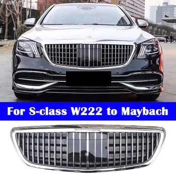 Auto Bumber Mercedes-Benz S klasė W222 2014-2019 ABS Priekinės Grotelės S450 S500 S560 S680 Vidurį Grotelių Už Maybach Vertikali Juosta