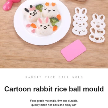 Cute Bunny Ryžių, Daržovių Roll Pelėsių Animacinių filmų Kūrimo Japonijos Vaikų Bento Pelėsių Namų Virtuvė 