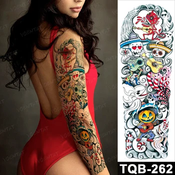 Didelis Rankovių Tatuiruotės Arm Vandeniui Laikina Tatuiruotė Lipdukas Zombie Revenant Muzikos Festivalis Šalis 
