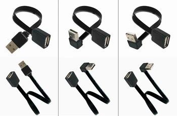 Kompakte USB 2,0 Männlich zu Weiblich USB Kabel Verlängerung Kabel Draht Super Geschwindigkeit Daten Sync 90 Grad Kabel Für PC