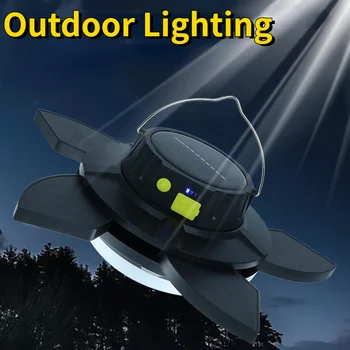 Lauko Stovyklauti Saulės LED Palapinė Šviesos USB Įkrovimo Lemputė Šviesos Avarinis Apšvietimas Kempingas Šviesos Stovyklavimo Įranga