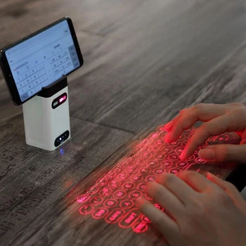 Lazerių Projekcijos Virtualią Klaviatūrą, Mobilųjį Telefoną Ir 