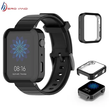 Mados Spalvinga Ultra Plonas Electroplate TPU Žiūrėti Padengti Screen Protector, Shell Xiaomi Mi Smart Watch Priedai