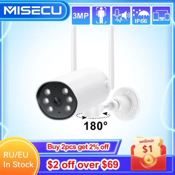 MISECU 3MP Wi-fi IP Kamera Lauko Priežiūros Horizontaliai Pasukti Belaidžio Įrašyti Saugumo Kameros Dviejų krypčių Komunikacija