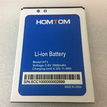 Naujas Sandėlyje Aukštos Kokybės Baterija HOMTOM HT3/ht3 PRO Moble Telefonas+Sekimo Numerį