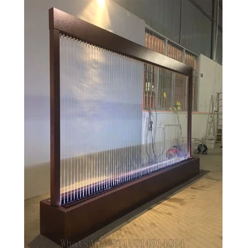 Pasirinktinis vandens uždanga/CNC vandens užuolaidų tekančiu vandeniu sienų/fontanas, krioklys, sienelės stiklo ekranas drėkinimo fono sienos