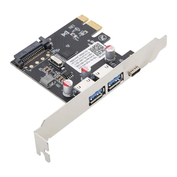 PCIE PCI EXPRESS, USB 3.1 Tipas-C 2 Port USB Rūšis-Stove Plėtimosi Kortelės Adapteris su 15 PIN Dropship