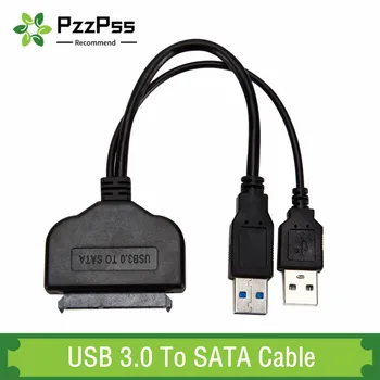 PzzPss USB, Sata Kabelis Sata 3 ir USB 3.0 Adapteris Kompiuterio Kabeliai, Jungtys USB, Sata Adapteris Kabelio Paramos Už 2,5 Colių SSD HDD