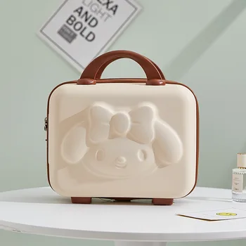 Rankinį lagaminą kosmetikos maišą 14 colių moteris studentų mini animacinių filmų 3D triušis lauką slaptažodis mažų kelionės saugojimo dėžutė