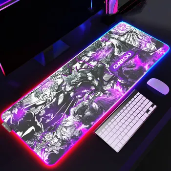 RGB Didelis Pelės Mygtukai Žaidimų Priedai LED Viena Punchs Vyras Kilimėlis Xxl Deskmat Žaidimas Kilimėliai Stalas Kilimėlis Žaidėjus Mause Anime Office Pagalvėlės