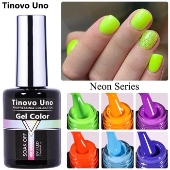 Tinovo Uno Neon Gelis Nagų lakas 12ml UV Spalvotas Gelis Lako Profesinės Reikmenys, Apelsinų Geltonasis Gamtinės Lakas Gellak Nails