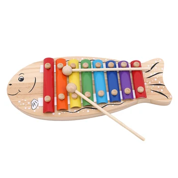 Vaikams, Mediniai Žuvies Formos Beldžiasi Muzikos Švietimo Kselofonu Priemonę Vaikų Mokymąsi, Švietimo Multi-funkcija Žaislai