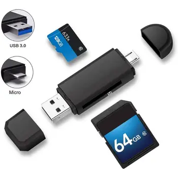 VODOOL USB Micro USB Kortelių Skaitytuvas SD/Micro SD TF OTG Smart Atminties Kortelės Adapteris, Skirtas PC Kompiuteris, Nešiojamas, Cardreader SD Kortelių Skaitytuvas