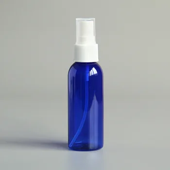 5vnt 60ml Daugkartiniai mėlynos spalvos plastikinis buteliukas su baltu siurblys purkštuvas Plastikinius Nešiojamų Purškimo Kvepalų Buteliuko